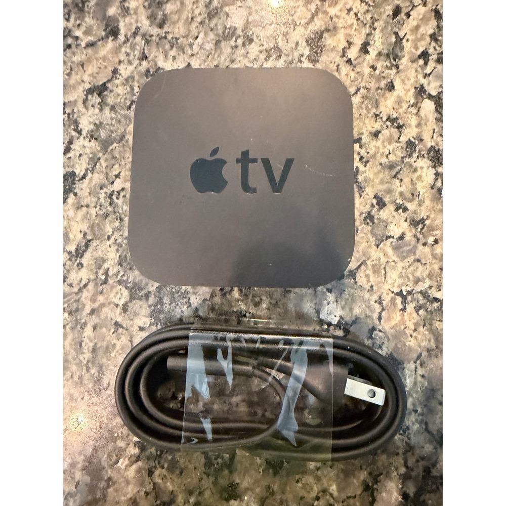 Apple TV 3rd Generation Model A1469 Black Streaming Media Player with Power Cord